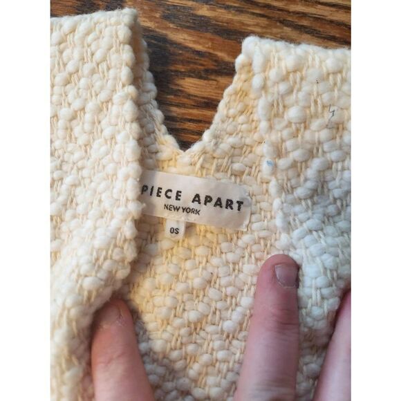 Apiece Apart Fringe cream  poncho OS - Picture 4 of 6